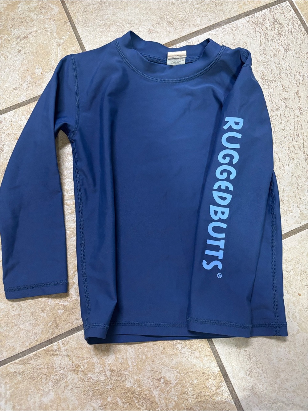 RuggedButts Kids' Navy Long-Sleeve Rashguard